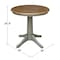 International Concepts Round 30 in Rd Top Pedestal Table, Dining Height, Hickory/Stone, 30 W, 30 L, 29.9 in H, Wood K41-30RT-27B - alternate 4